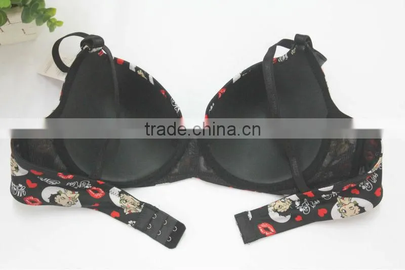 Girls Cartoon Print Sexy Invisible Underwear Bra