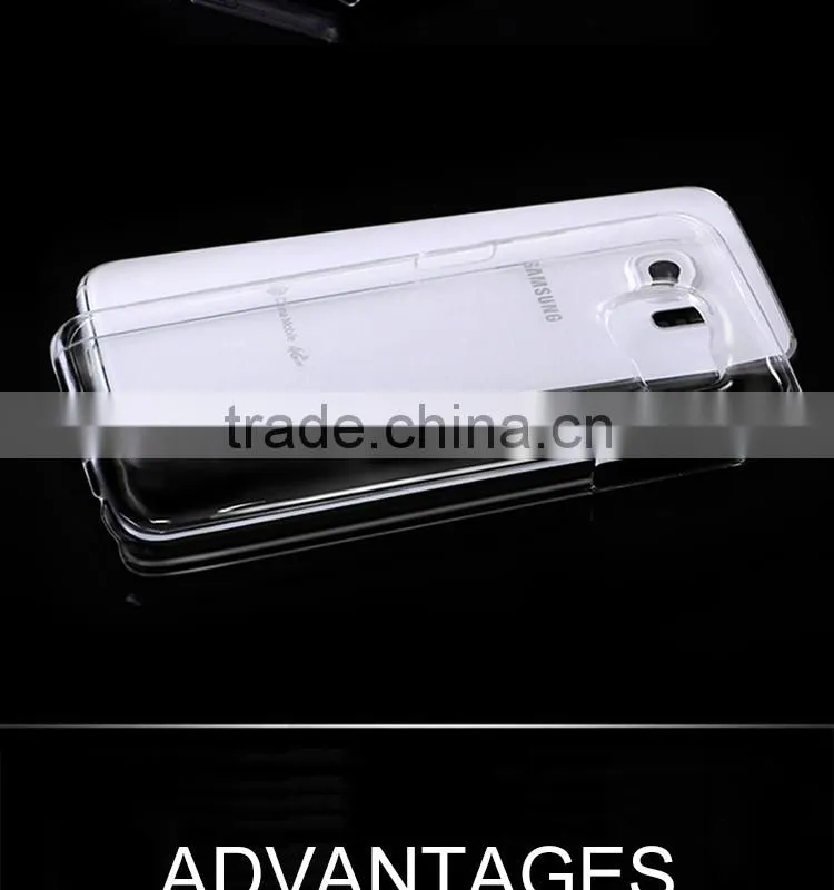 Wear resistant epoxy glue case for Samsung s6 Transparent cover
