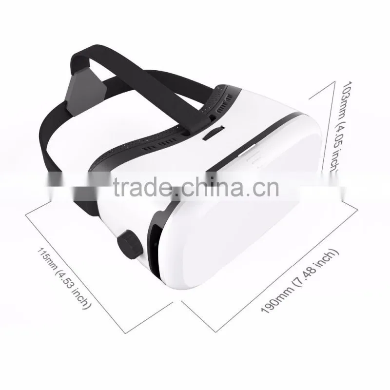 2016 NEW 3D VR Glasses Virtual Reality Helmet Box for iPhone 6 6S Plus & Android 4.7 - 5.5" Smartphone