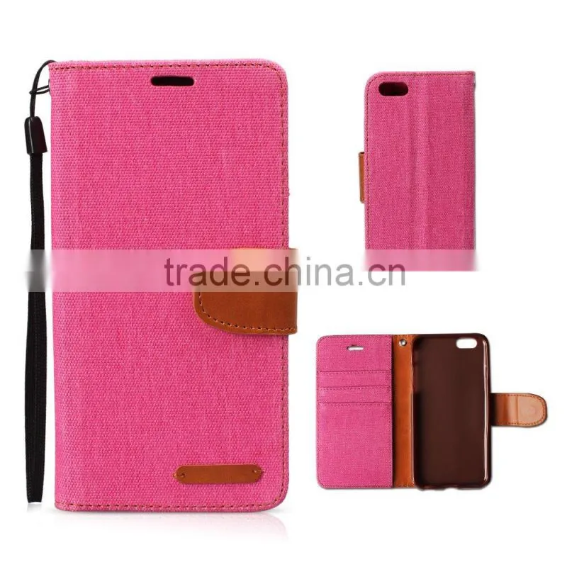 New superior quality Canvas and PU Cell Phone Wallet Case