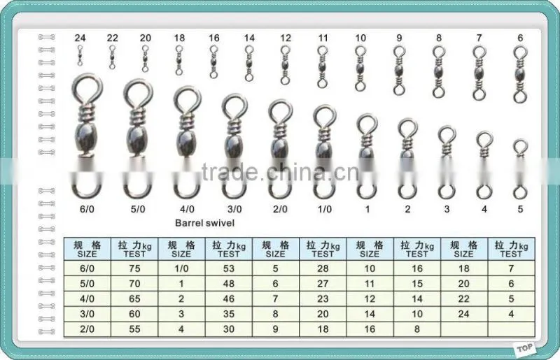 Chinese Fishing Tachke OEM Factory Fishing Swivel