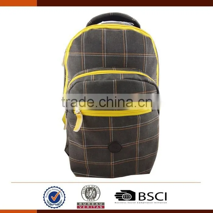 Fashion Plaid Laptop Backpack With Laptop Compartment