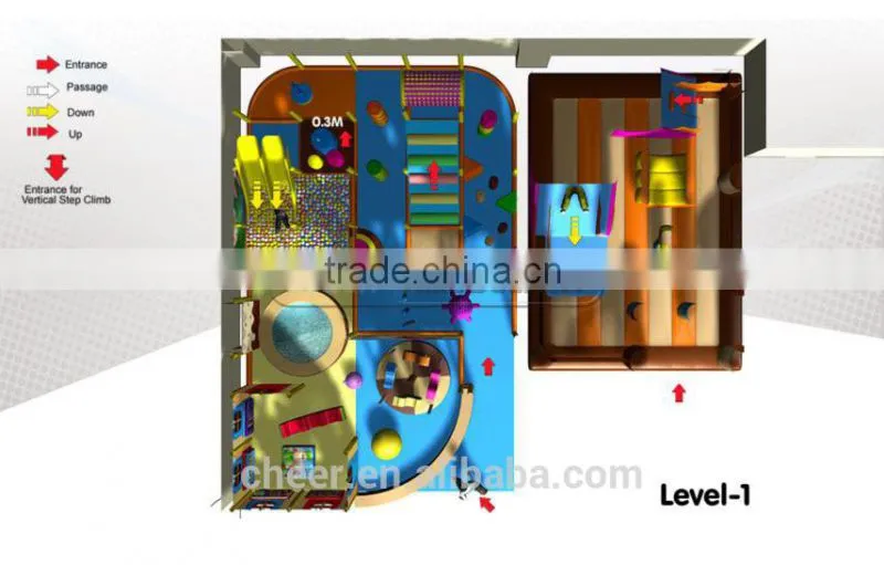 Cheer Amusement Candy Themed Children Amusement Park Toddler Soft Playground Equipment