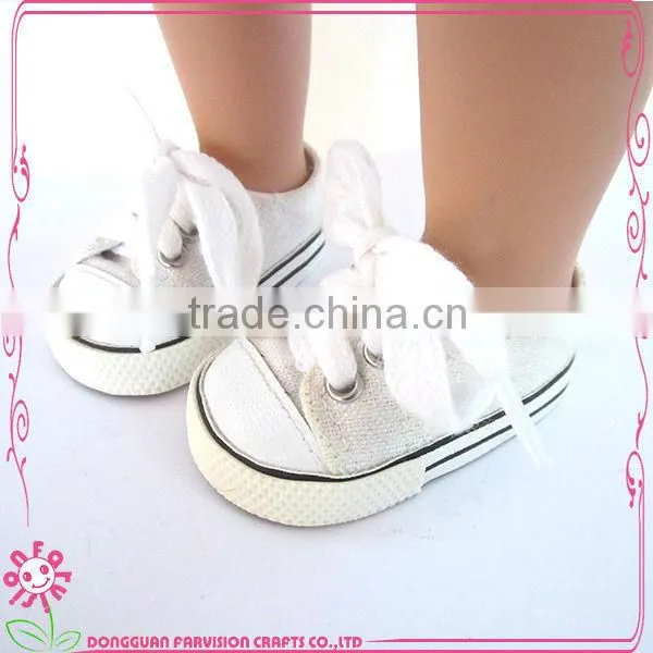 White doll sneakers wholesale price 18 inch sneakers for dolls