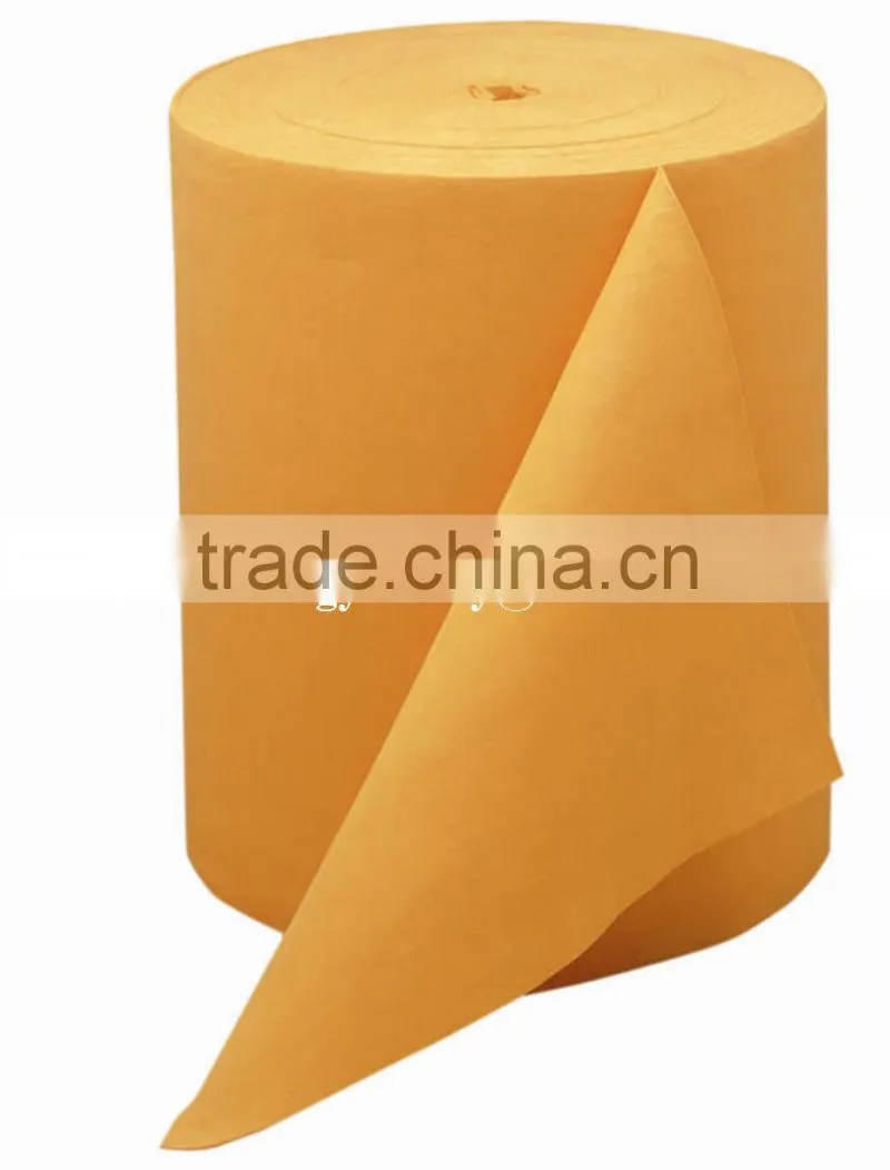 Orange super absorbent germany needle punched nonwoven floor cleaning cloth