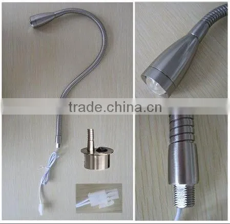 hotel bedroom using adjustable gooseneck led desk lamp with on/off switch (SC-E101A)