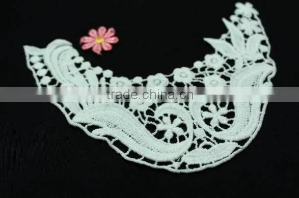 100% Cotton Crochet Lace Fabric Embroidery Guipure Lace Collar for Lace Garment Accessories