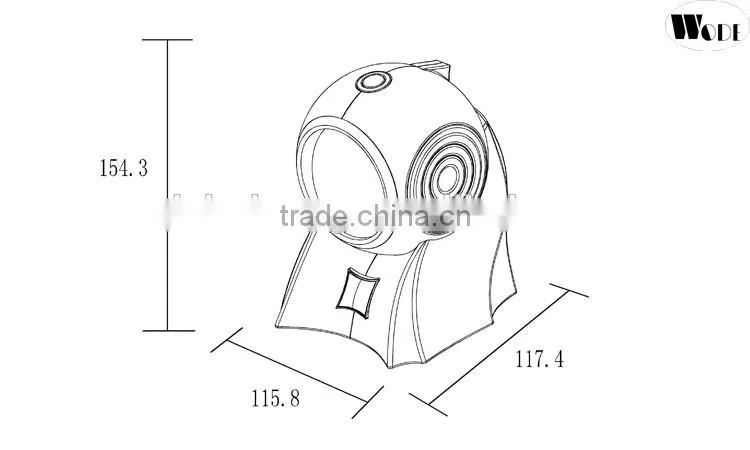 1D laser automatic Omni Directional handfree Barcode Scanner Table Barcode Scanner