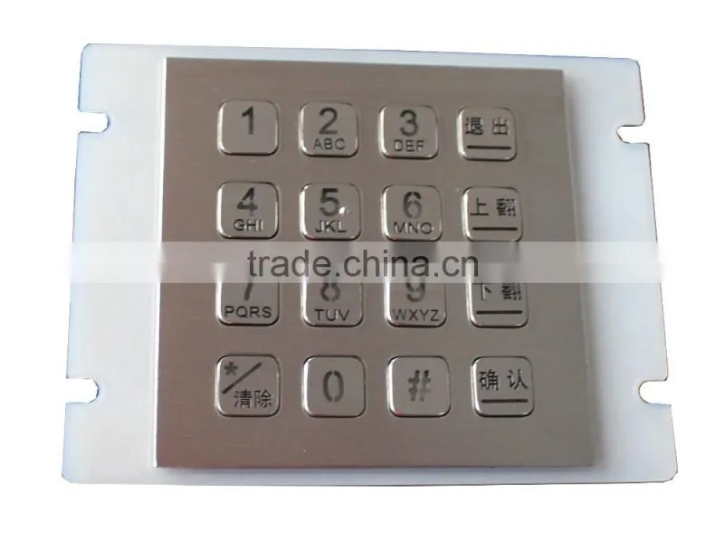 Rear mounting rugged keypad with 12 keys