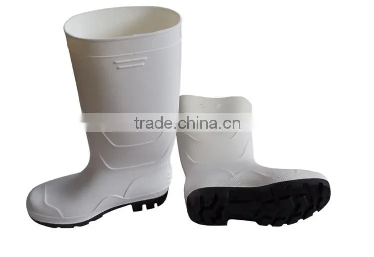 white pvc rain shoes without steel toe,wellington boots