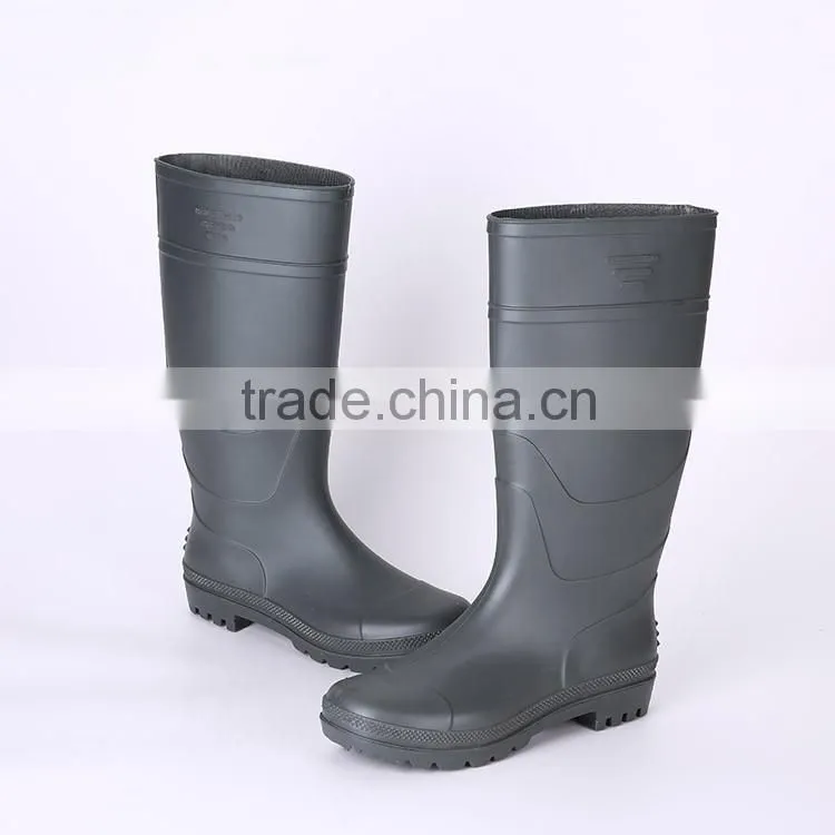 2016 Classic cheap pvc rain boots without steel toe, wellington boots