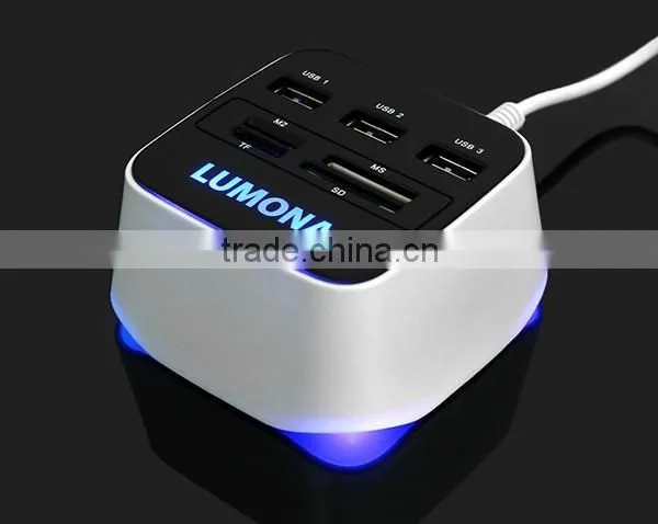 OEM RoHS Custom Logo 2.0 USB Charger 3 Ports Hub