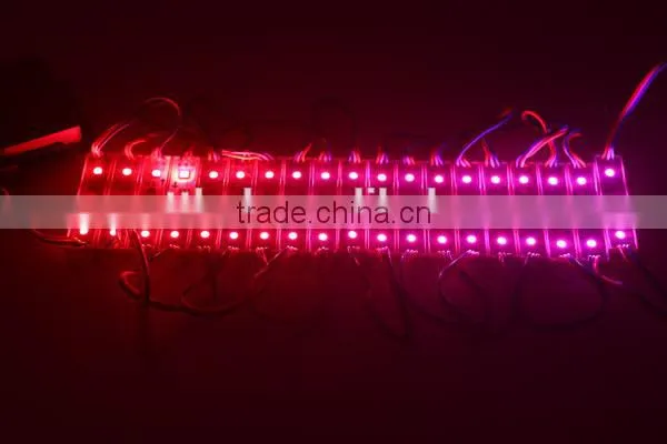 3LEDs WS2811 outdoor led smd pixel module screen,3pcs 5050 RGB SMD LEDs,DC12V input,20pcs a String,75MM*15MM,Waterproof IP67