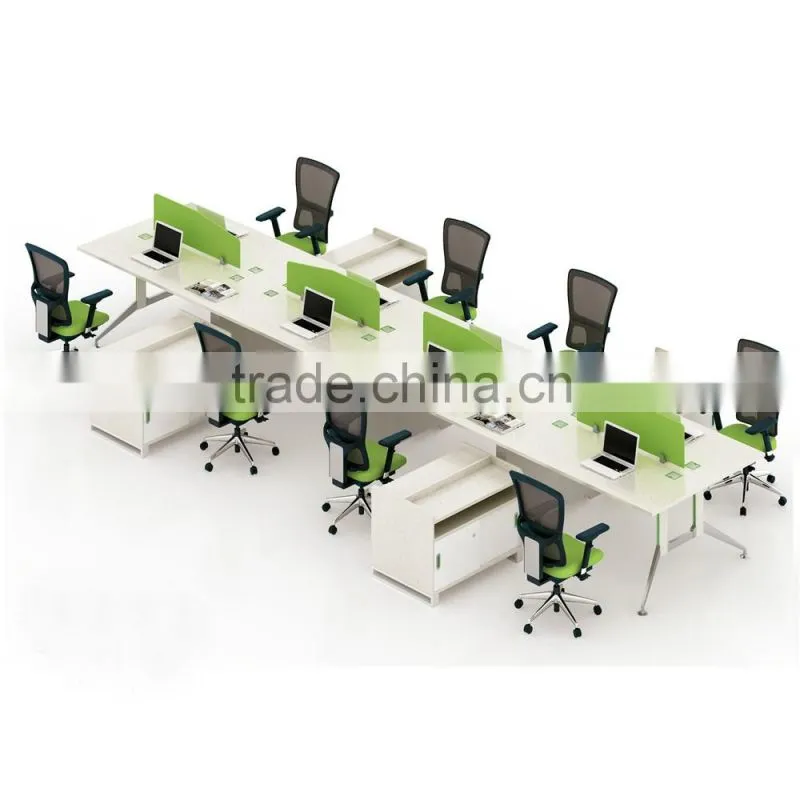 modern office workstation for 6 person