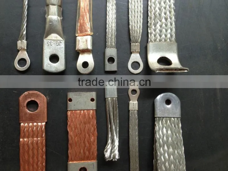 Flexible insulated earthing tapes and copper connectors