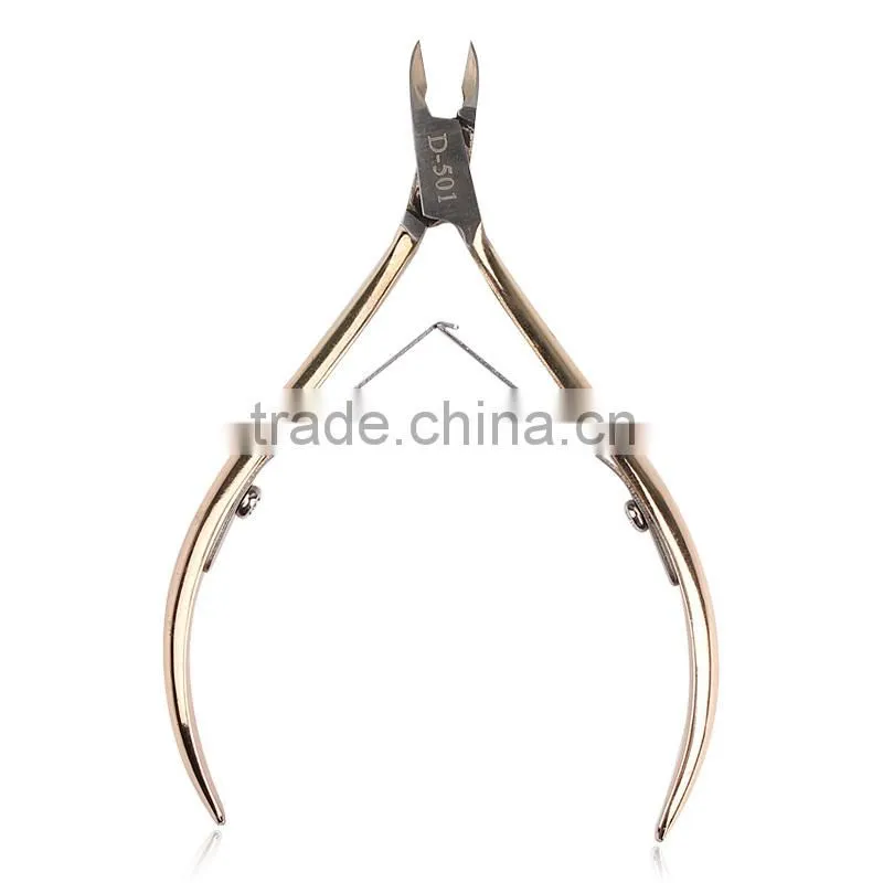 2016 golden and silver color stainless steel nail cuticle nipper