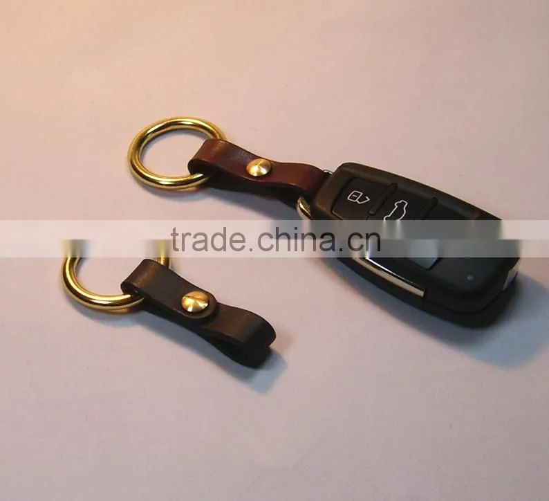 Fashion Leather Key Chain Handmade Cars Key Chain, Copper Ring Key Ring