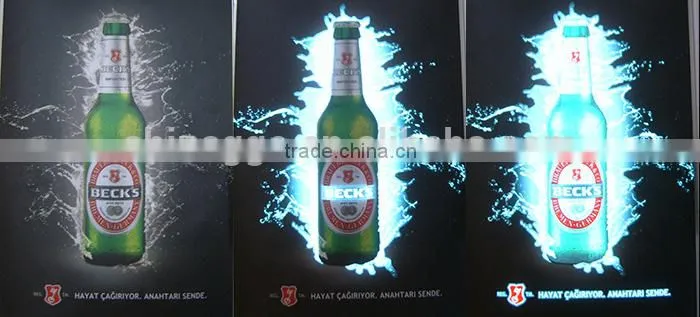 EL backlight flashing light poster advertising display light up el animated panel