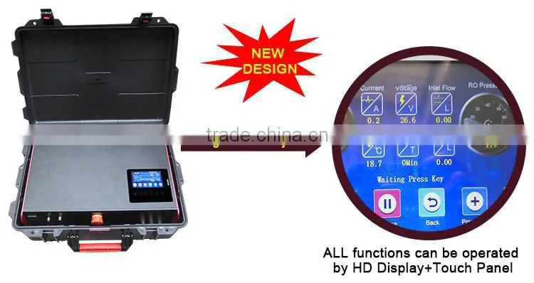 Mobile water treatment system powered by sun,lithium battery,DC 24V, AC90-260V