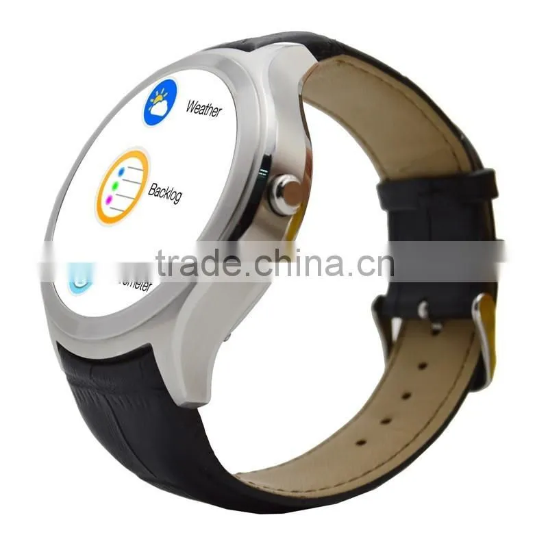 D5 1.3" 360x360 Android 4.4 OS 512MB + 4GB MTK6572 Smart Watch with SIM Wifi Bluetooth Heart Rate Smartwatch