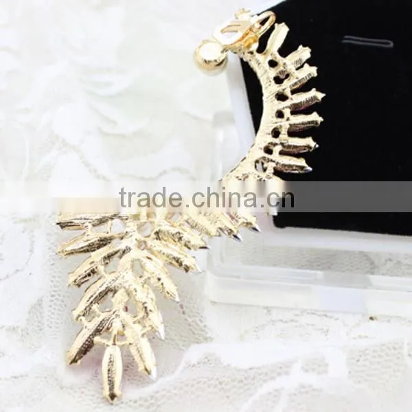 cute design large rhinestone cover ear cuff earrings