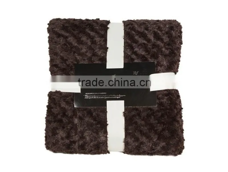 100% polyester plain thick pv fleece gifts Promotional Blanket