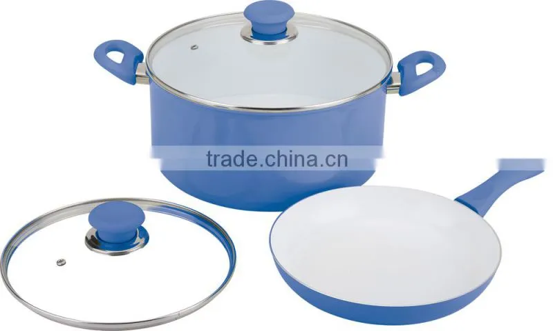 ALUMINUM FORGED CASSEROLE purple ceramic cookware set