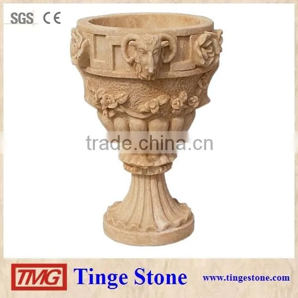 Natural Sandstone Garden Flower Pots