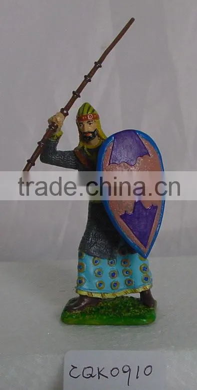 Metal Painting Knight Armor, Colored Soldier Figurines, Painted Warrior