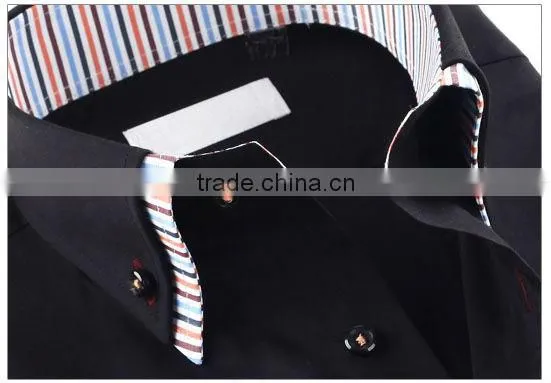 2013 hot comfortable long sleeves black business dress shirts