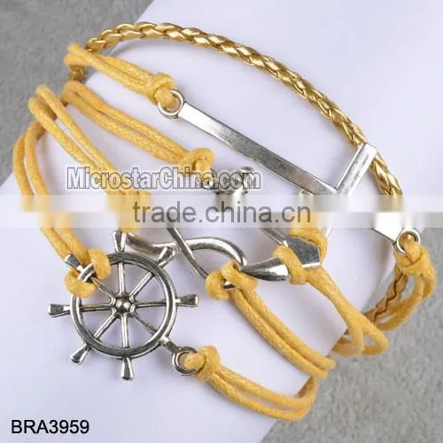 Women Men Infinity Love Anchor Cute Charm Bracelet DIY NEW Hot