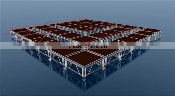 1.22*1.22m 1.22*2.44m Customized Adjustable Stage Platform