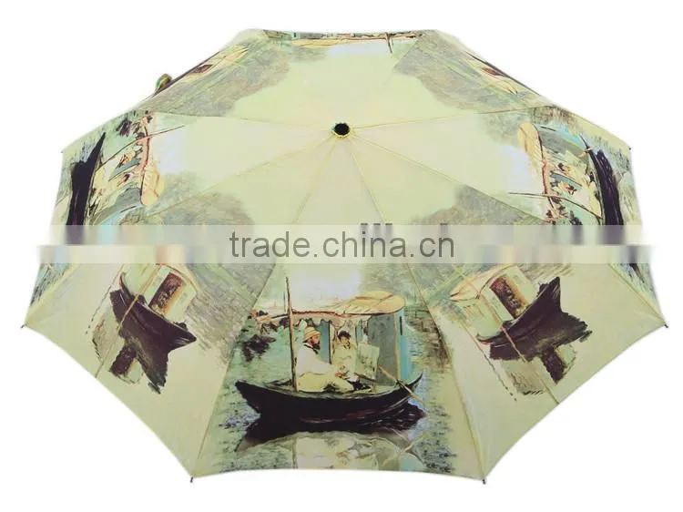 art and entertainment oil painting Hot Sale Promotion Folding Umbrella