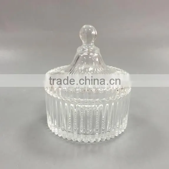 glass jar with dome lid with slim lines