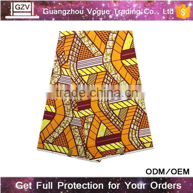 Online wholesale high quality 100% cotton kente fabric african wax prints fabric for man