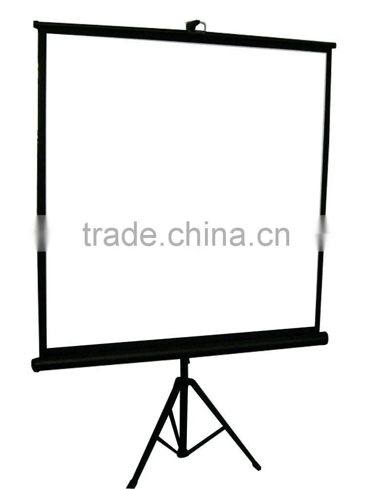 2015 best seller low price 7x7feet Portable Tripod Projector Screen/84"x84"Tripod Screen