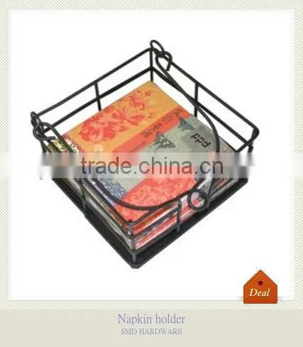 Metal square antique napkin holder