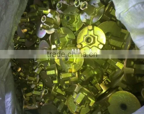 square swivel wing nut with plate for tie rod