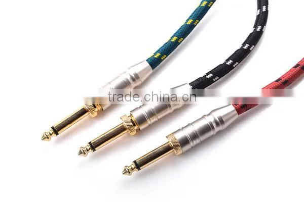 wholesale Woven musical instrument cable for guitar accessories