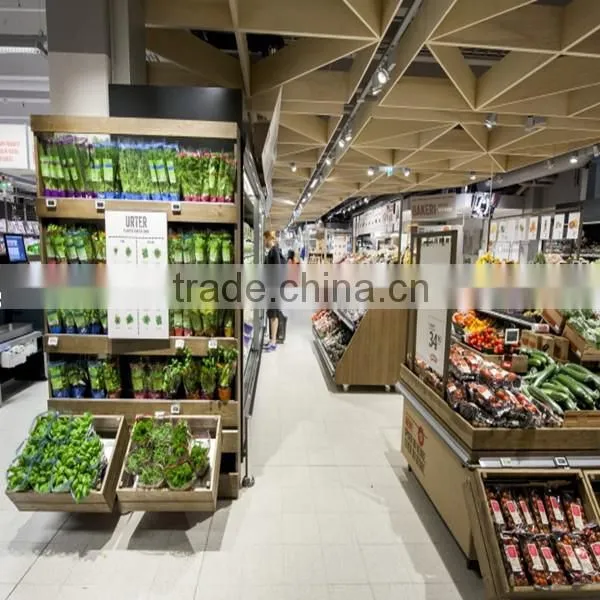 supermarket fruit and vegetable display rack