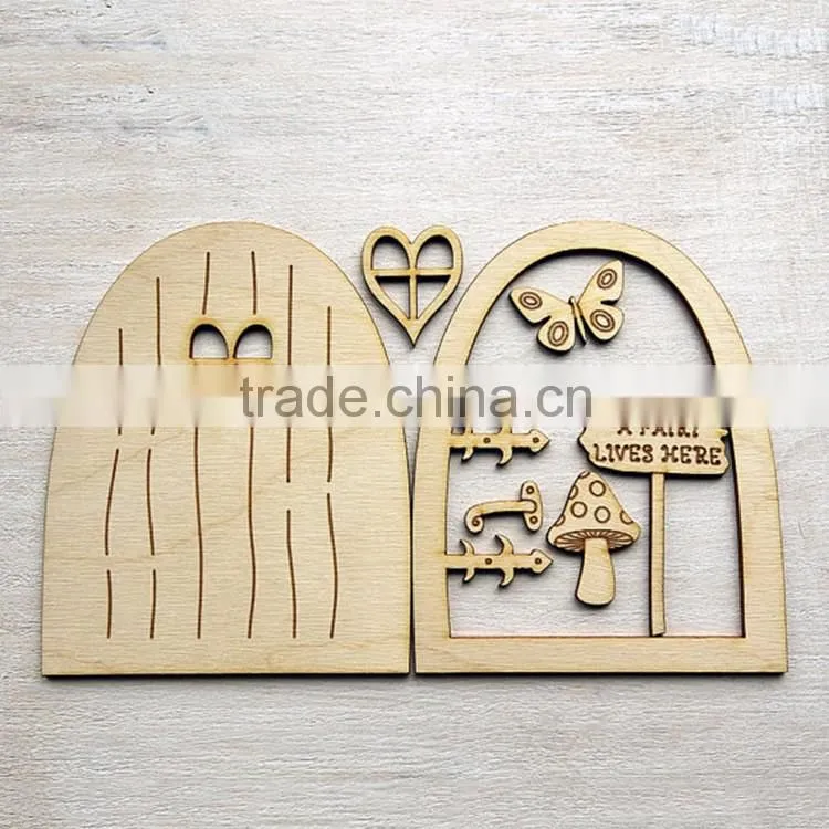 Wood craved craft and small template