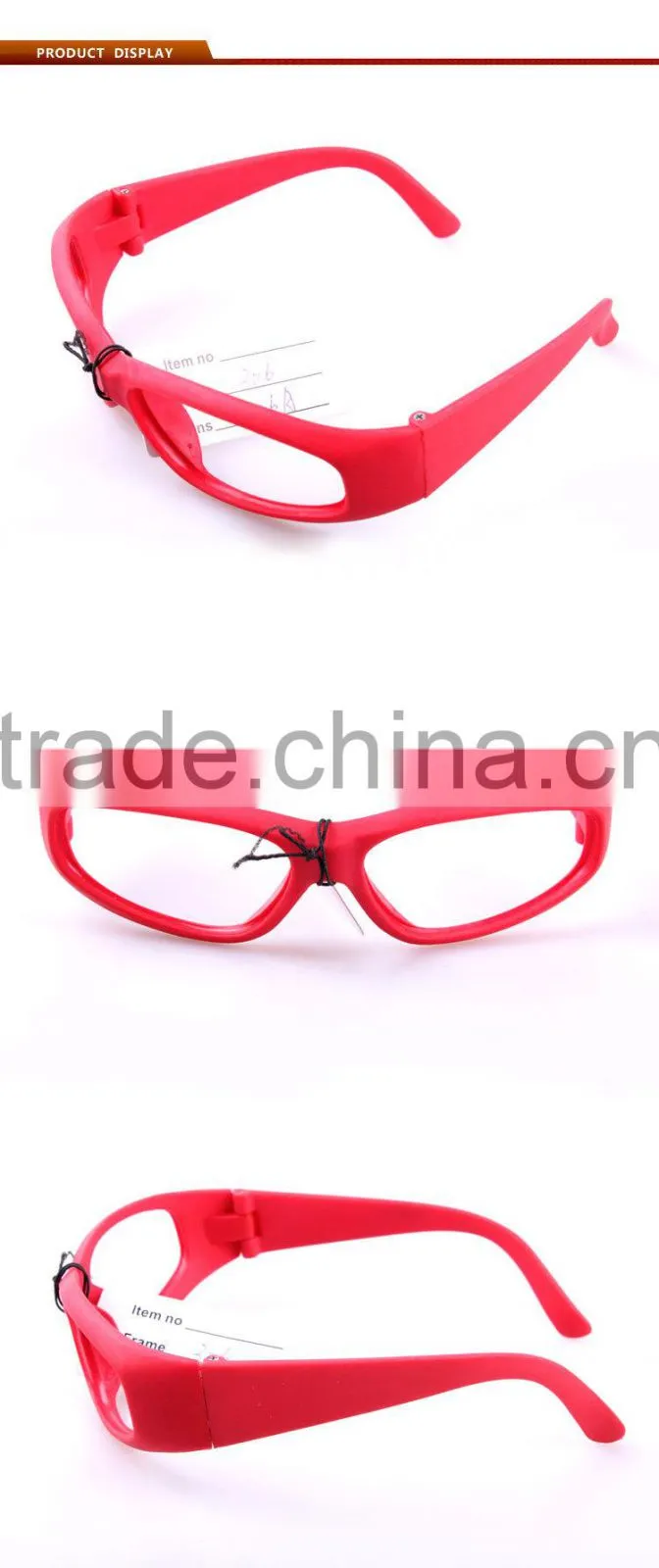 Colorful frame plastic kid glasses for party outdoor sport use are availble