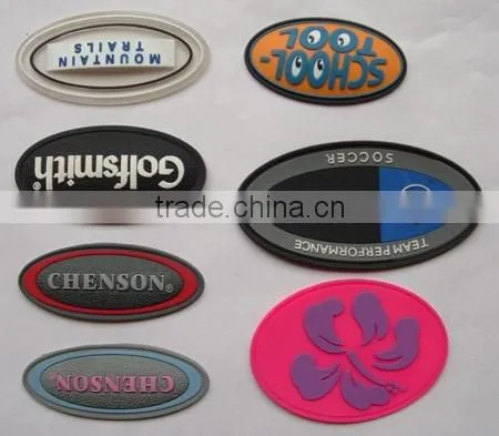 Warning Sign garment pvc badge silicone label pvc patch