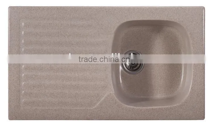 high back kitchen sink / acrylic stone kitchen sink,artificial stone double kitchen sink ,resin stone sink