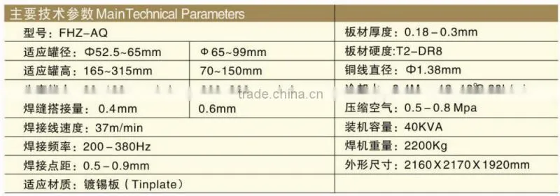 automatic welder machine for aerosol cans