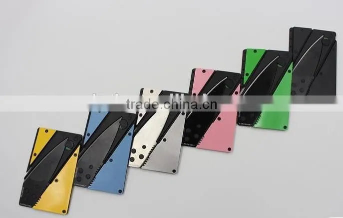 OEM Multi color foldable credit card knife can do customer logo