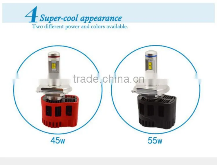 Super New G6 LED car headlight p hilips zes chip H4 H7 H8 H9 H10 H11 9005 9006 45w 4500LM led motorcycle headlight