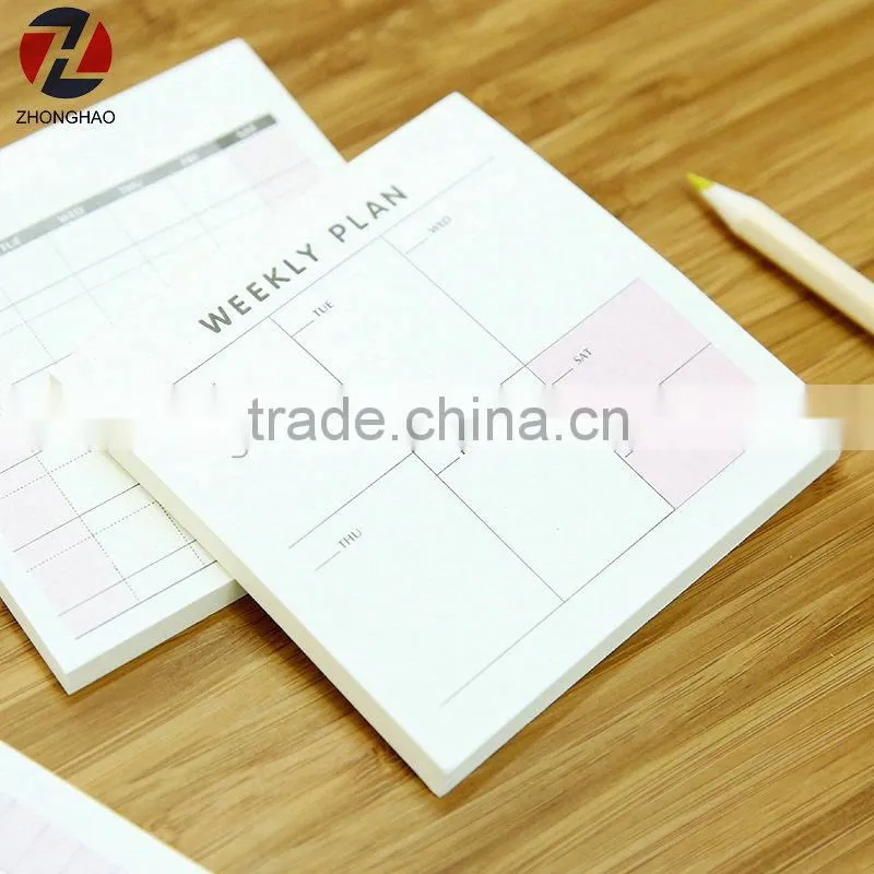 New product simple design unique daily plan notepad