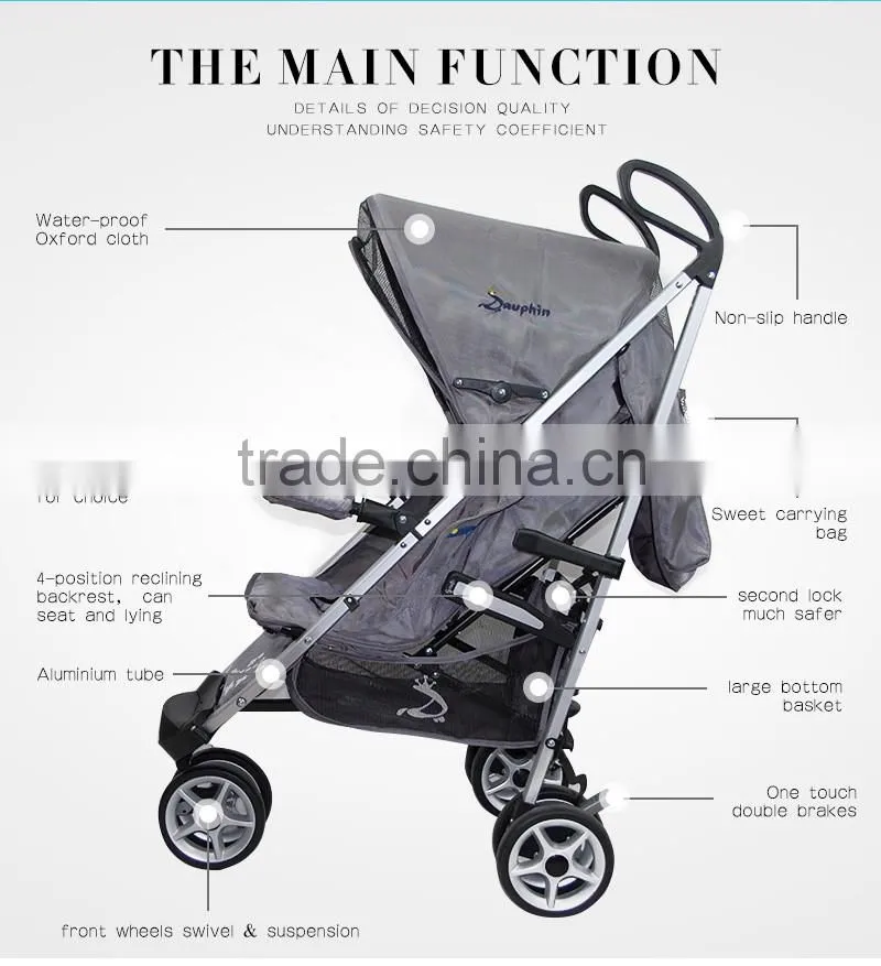 2016 aluminum tube baby stroller baby pram