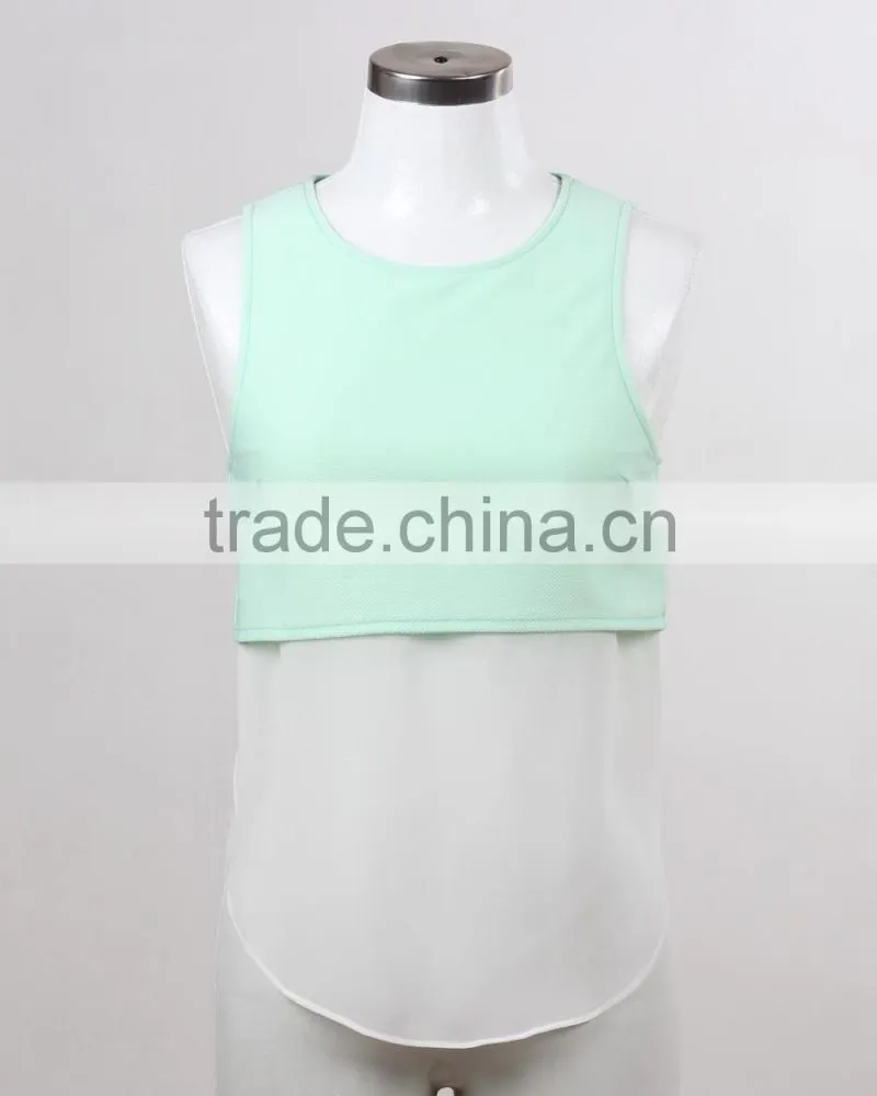 F5S15195 Special Design Plain Ladies Tank Top Wholesale